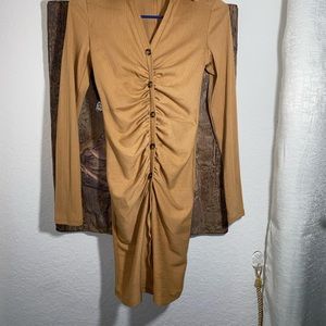 Tan mini dress
